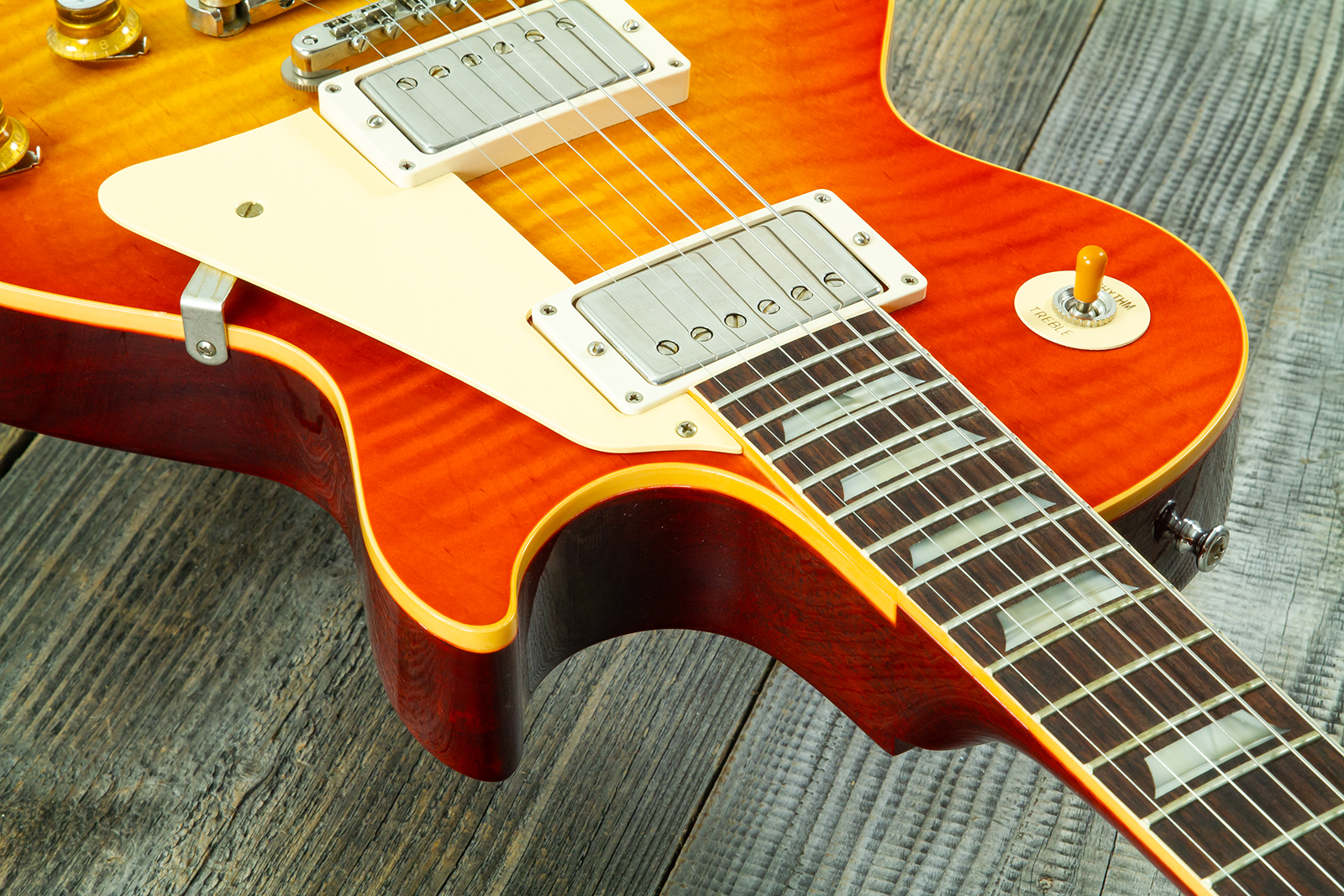 Gibson Custom Shop Les Paul Standard 1960 Reissue 2h Ht Rw #04495 - Vos Tangerine Burst - Single cut electric guitar - Variation 4