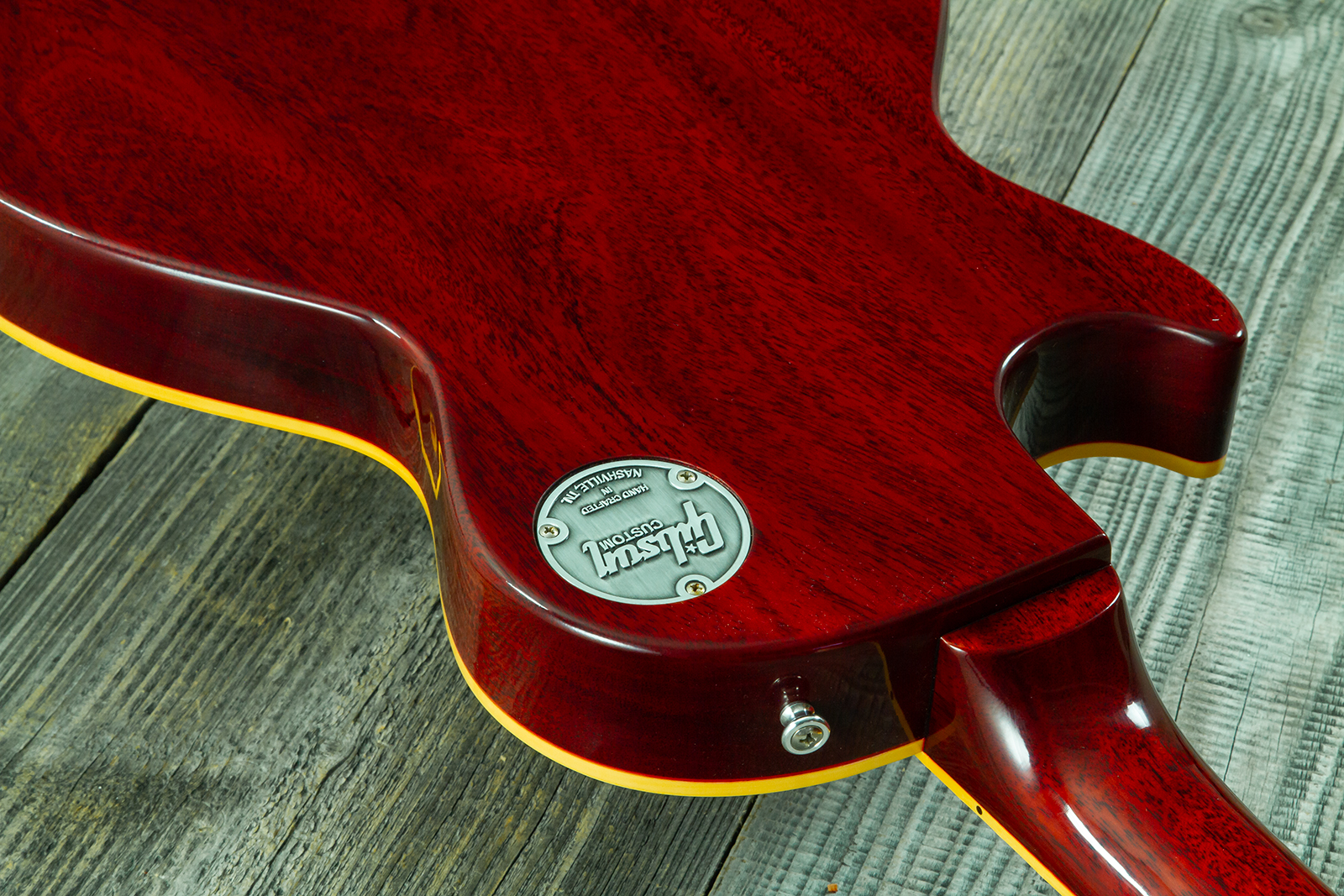 Gibson Custom Shop Les Paul Standard 1960 Reissue 2h Ht Rw #04495 - Vos Tangerine Burst - Single cut electric guitar - Variation 8
