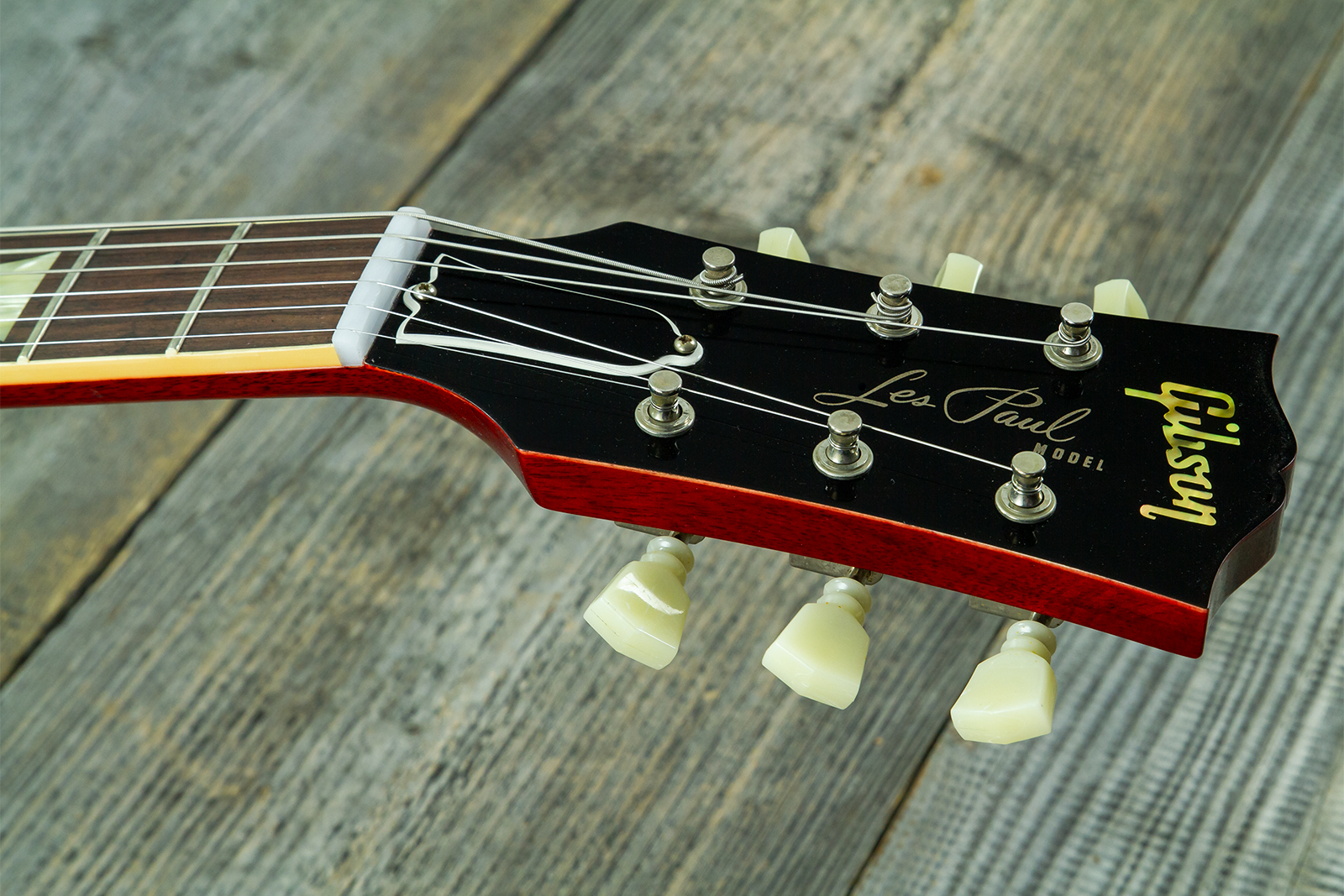 Gibson Custom Shop Les Paul Standard 1960 Reissue 2h Ht Rw #04714 - Vos Washed Cherry Sunburst - Single cut electric guitar - Variation 9
