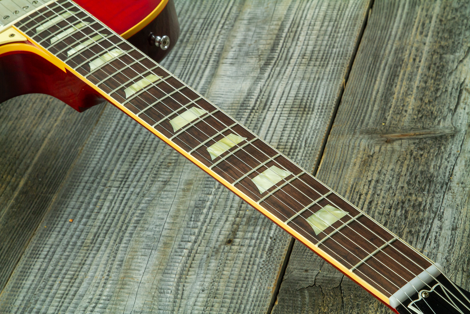 Gibson Custom Shop Les Paul Standard 1960 Reissue 2h Ht Rw #04714 - Vos Washed Cherry Sunburst - Single cut electric guitar - Variation 8