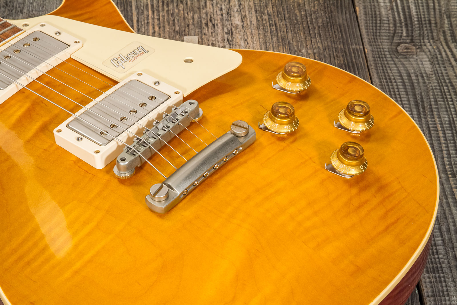 Gibson Custom Shop Les Paul Standard Burstdriver 2h Ht Rw #871130 - Vos Amber Ale - Single cut electric guitar - Variation 5