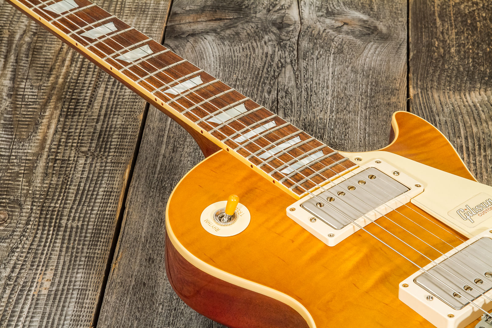 Gibson Custom Shop Les Paul Standard Burstdriver 2h Ht Rw #871130 - Vos Amber Ale - Single cut electric guitar - Variation 4