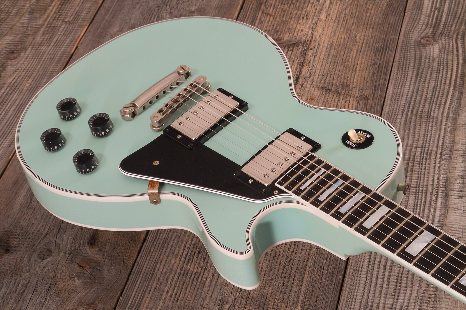 Gibson Custom Shop M2m Les Paul Custom 2h Ht Eb #cs501799 - Murphy Lab Aged Kerry Green - Single cut electric guitar - Variation 2