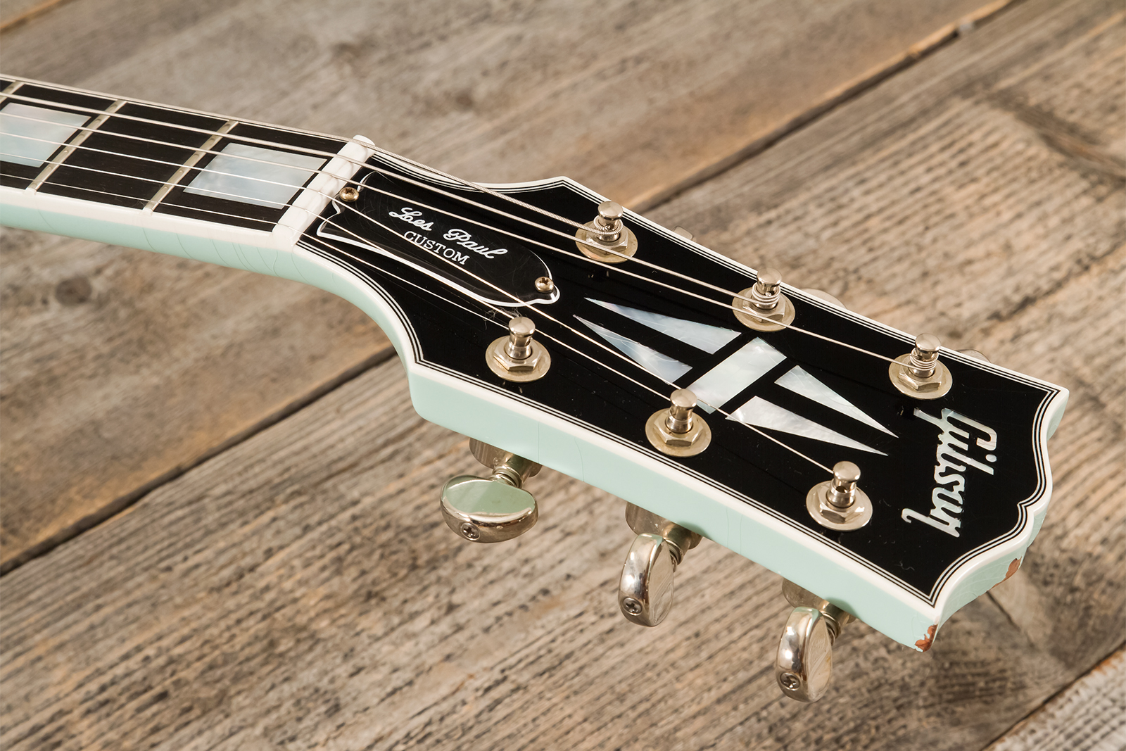 Gibson Custom Shop M2m Les Paul Custom 2h Ht Eb #cs501799 - Murphy Lab Aged Kerry Green - Single cut electric guitar - Variation 6