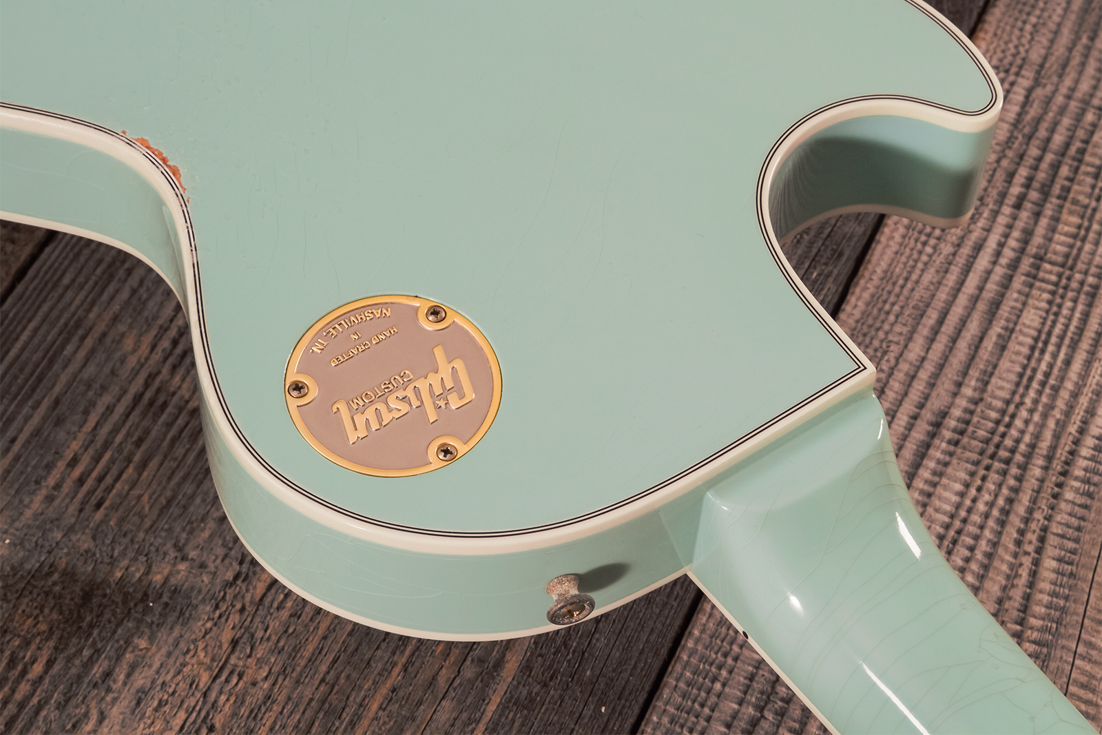 Gibson Custom Shop M2m Les Paul Custom 2h Ht Eb #cs501799 - Murphy Lab Aged Kerry Green - Single cut electric guitar - Variation 8