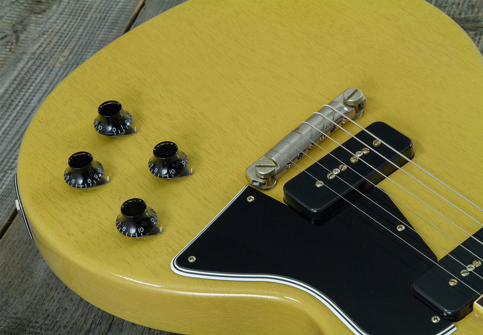 Gibson Custom Shop M2m Les Paul Special 1957 Single Cut Reissue P90 Ht Rw #70554 - Light Aged Tv - Single cut electric guitar - Variation 11