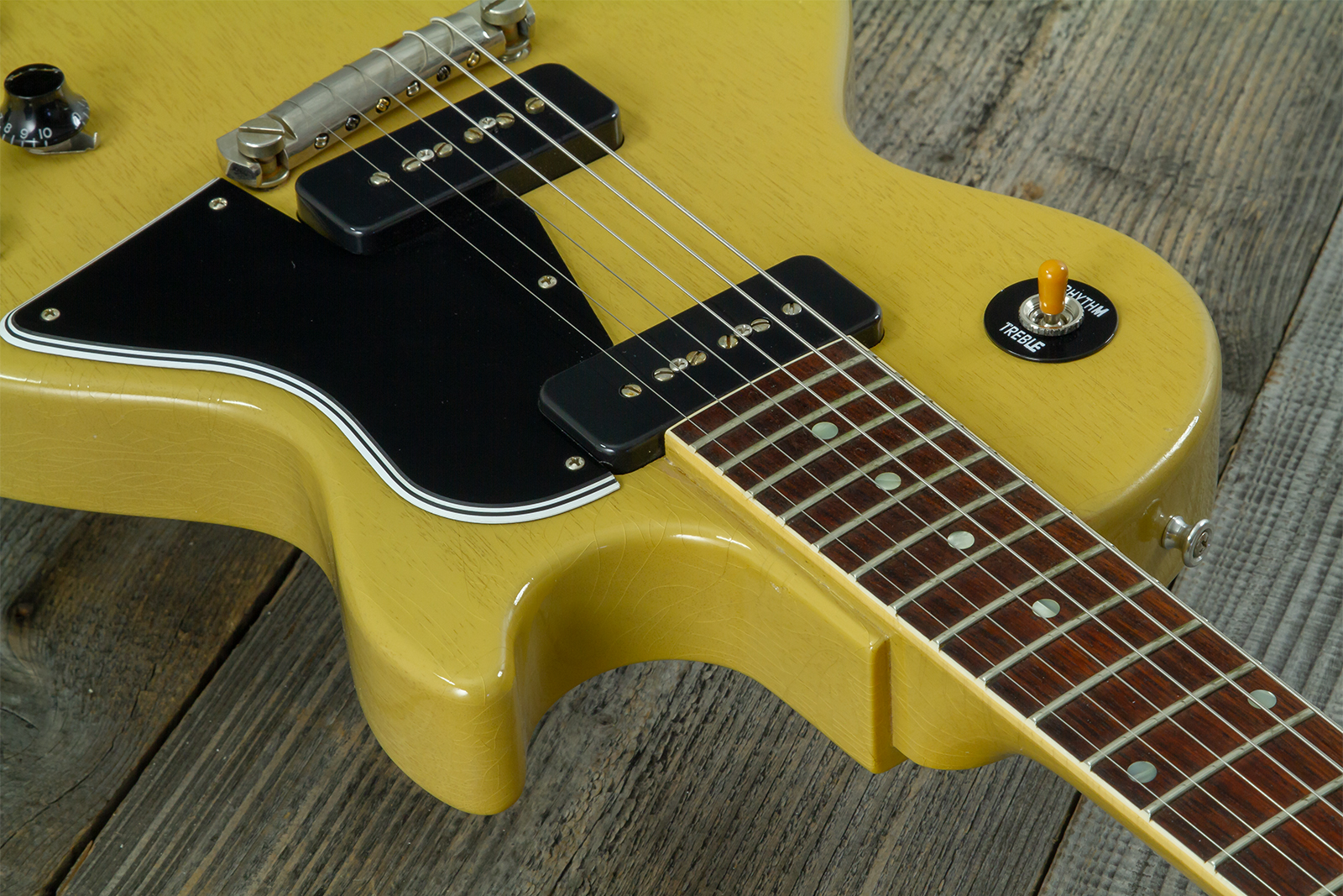 Gibson Custom Shop M2m Les Paul Special 1957 Single Cut Reissue P90 Ht Rw #70554 - Light Aged Tv - Single cut electric guitar - Variation 12