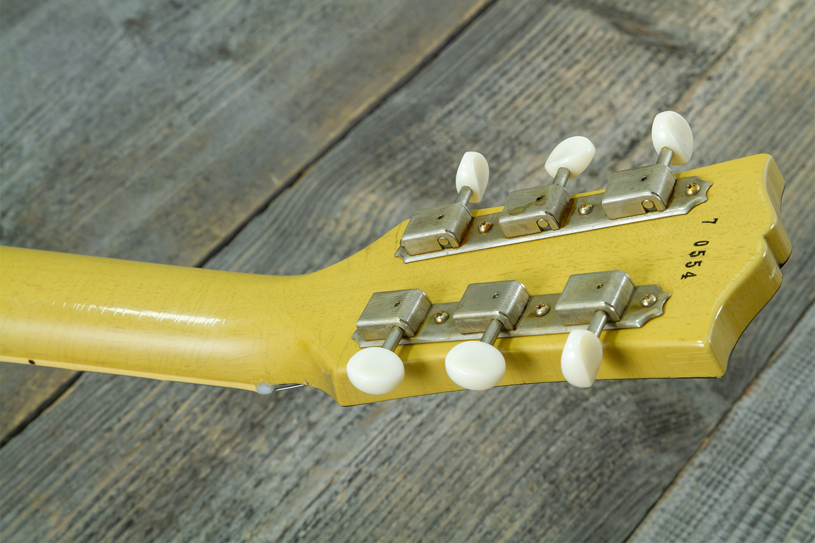 Gibson Custom Shop M2m Les Paul Special 1957 Single Cut Reissue P90 Ht Rw #70554 - Light Aged Tv - Single cut electric guitar - Variation 18