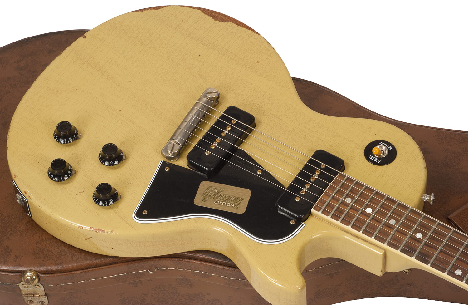 Gibson Custom Shop M2m  Les Paul Special 1960 Single Cut 2p90 Ht Rw - Heavy Aged Tv Yellow - Single cut electric guitar - Variation 1