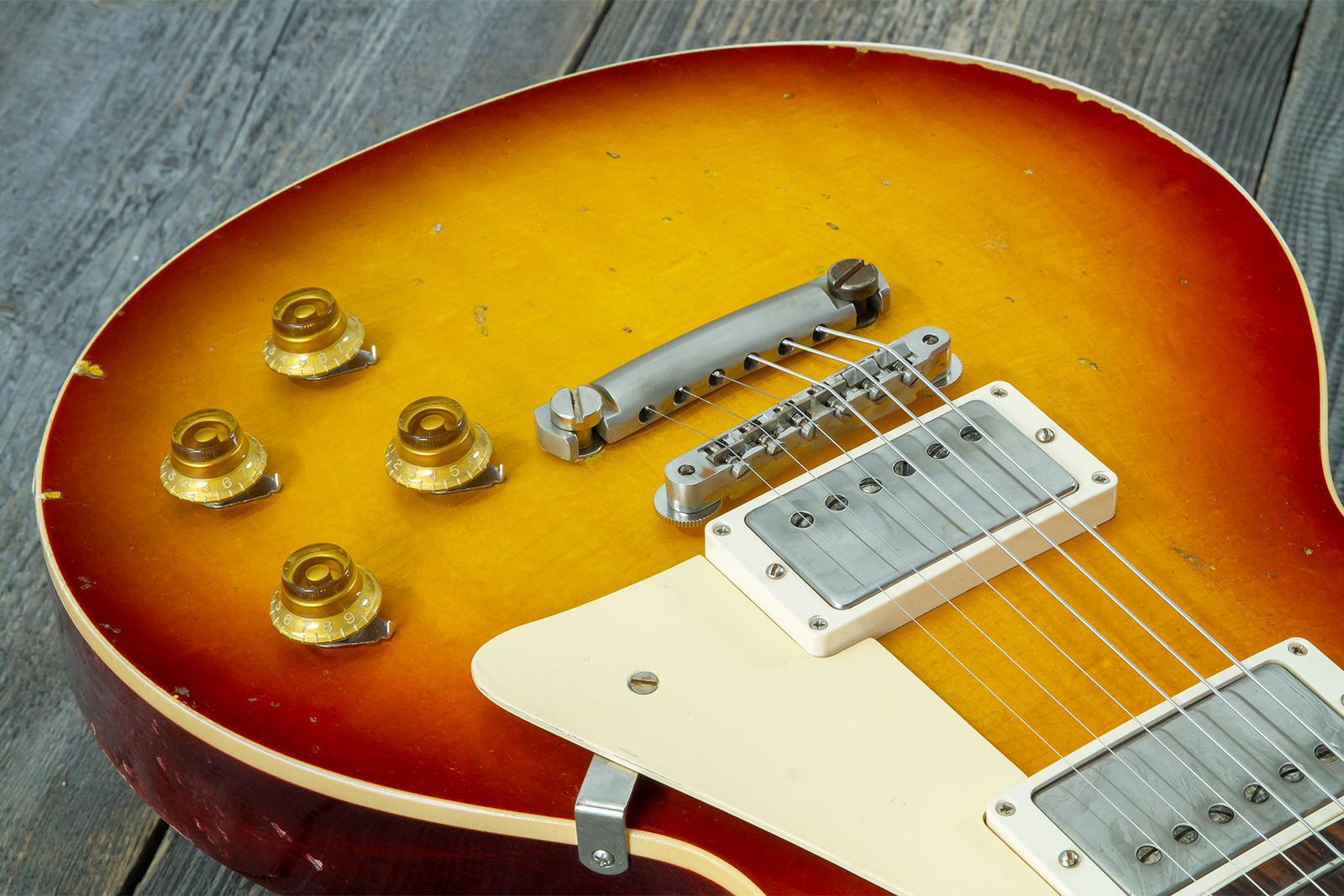 Gibson Custom Shop M2m Les Paul Standard 1958 2h Ht Rw #80780 - Heavy Aged '58 Burst - Single cut electric guitar - Variation 9