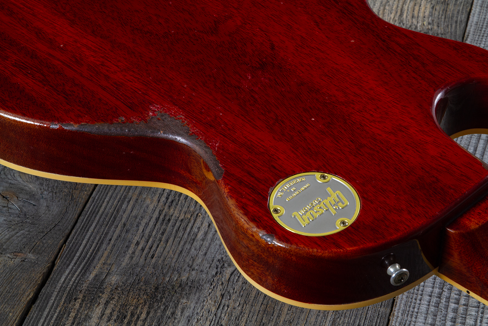 Gibson Custom Shop M2m Les Paul Standard 1958 2h Ht Rw #85546 - Murphy Lab Light Aged Ebony O. Gold - Single cut electric guitar - Variation 10