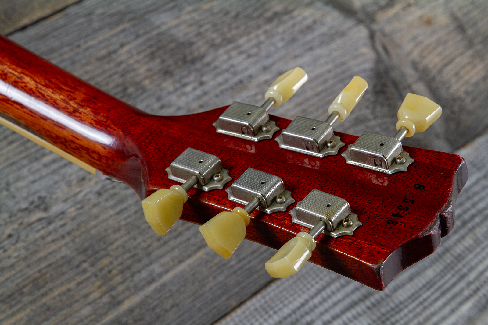 Gibson Custom Shop M2m Les Paul Standard 1958 2h Ht Rw #85546 - Murphy Lab Light Aged Ebony O. Gold - Single cut electric guitar - Variation 12