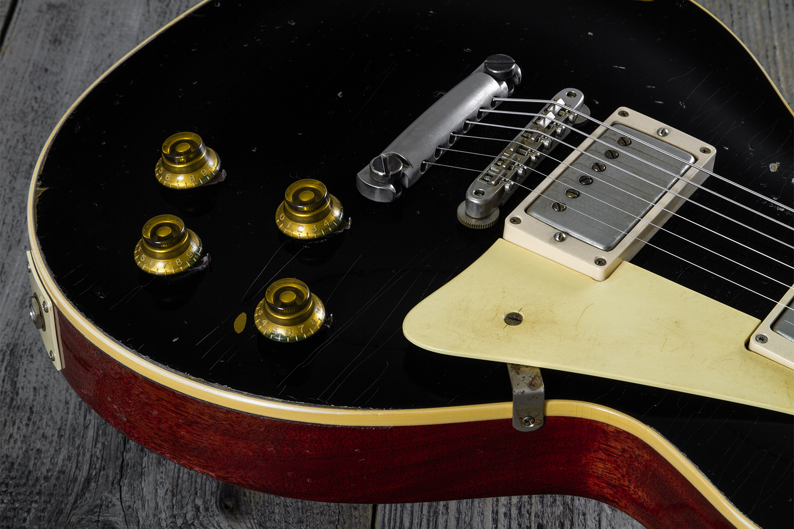 Gibson Custom Shop M2m Les Paul Standard 1958 2h Ht Rw #85546 - Murphy Lab Light Aged Ebony O. Gold - Single cut electric guitar - Variation 3