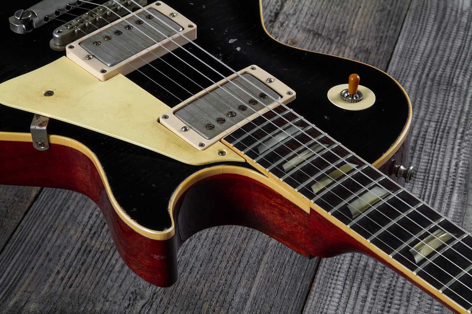 Gibson Custom Shop M2m Les Paul Standard 1958 2h Ht Rw #85546 - Murphy Lab Light Aged Ebony O. Gold - Single cut electric guitar - Variation 4