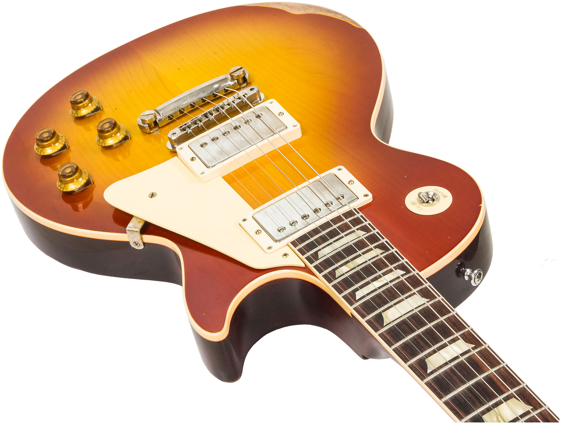 Gibson Custom Shop M2m Les Paul Standard 1958 2h Ht Rw - Heavy Aged '58 Burst - Single cut electric guitar - Variation 2