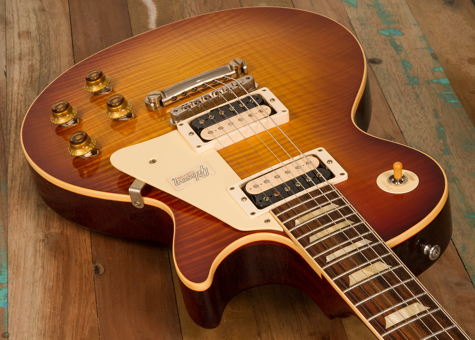 Gibson Custom Shop M2m Les Paul Standard 1958 2h Ht Rw #89904 - Kentucky Bourbon Fade - Single cut electric guitar - Variation 2