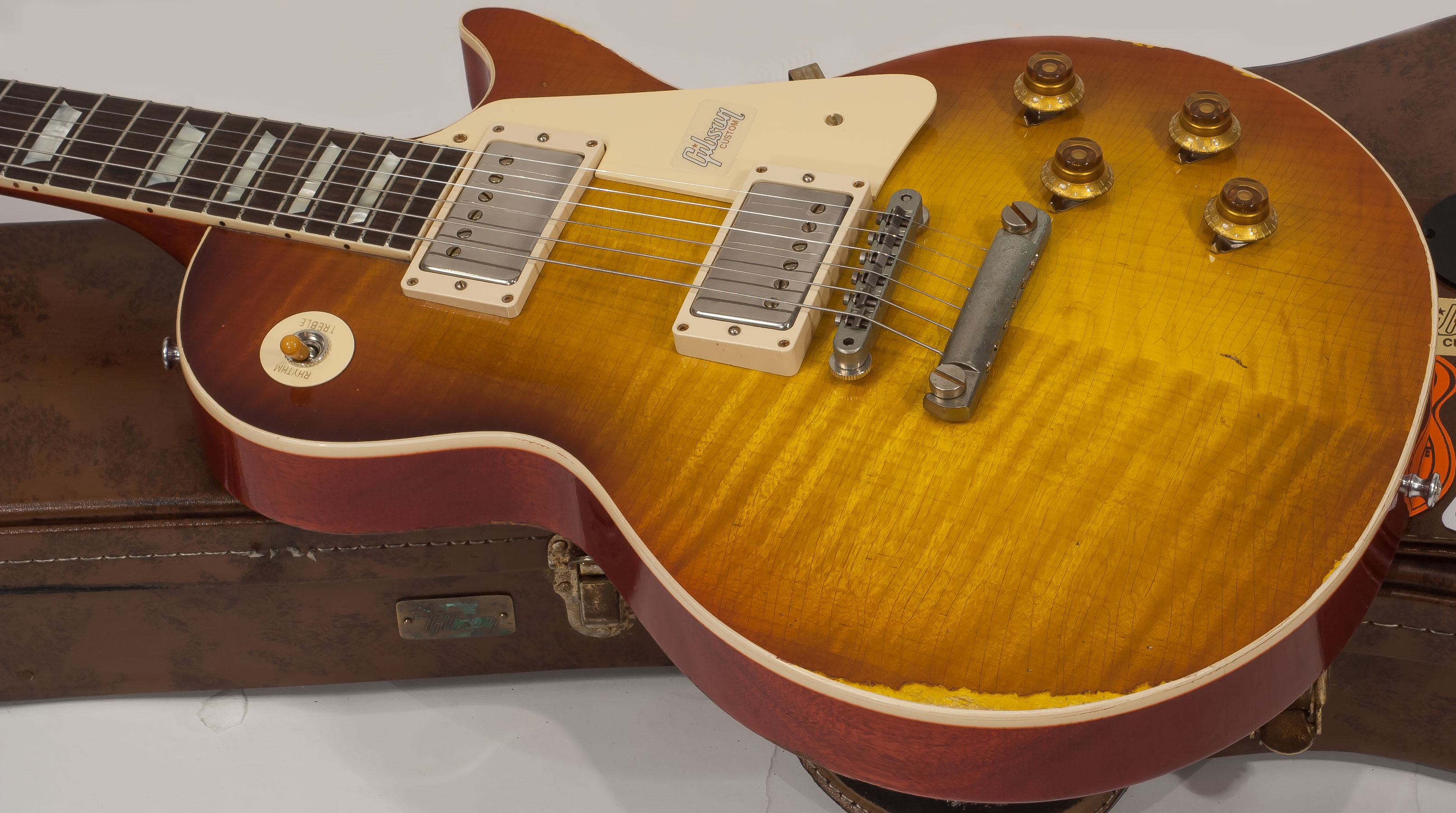 Gibson Custom Shop M2m Les Paul Standard 1958 2h Ht Rw #88149 - Heavy Aged Kentucky Bourbon Fade - Single cut electric guitar - Variation 3