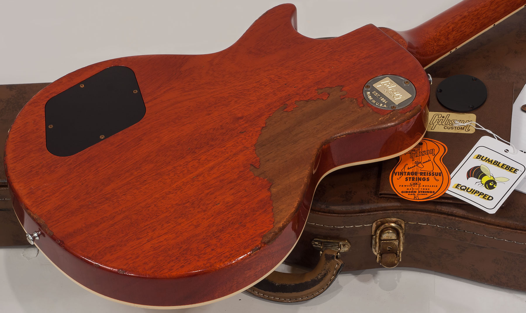 Gibson Custom Shop M2m Les Paul Standard 1958 2h Ht Rw #88149 - Heavy Aged Kentucky Bourbon Fade - Single cut electric guitar - Variation 4