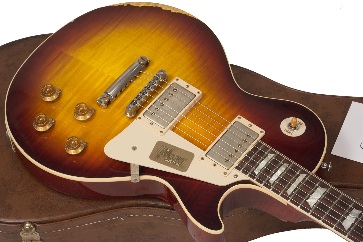 Gibson Custom Shop M2m Les Paul Standard 1958 2h Ht Rw #r862322 - Aged Bourbon Burst - Single cut electric guitar - Variation 2