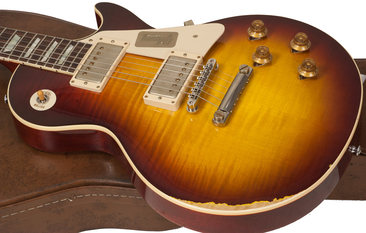 Gibson Custom Shop M2m Les Paul Standard 1958 2h Ht Rw #r862322 - Aged Bourbon Burst - Single cut electric guitar - Variation 4