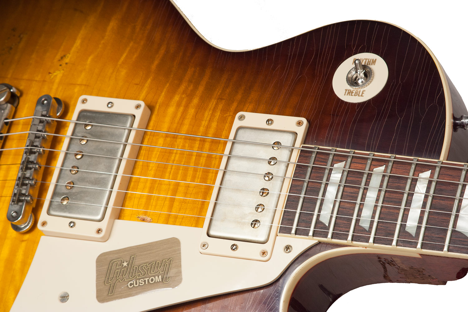 Gibson Custom Shop M2m Les Paul Standard 1958 2h Ht Rw #r862323 - Aged Kindred Burst Fade - Single cut electric guitar - Variation 6