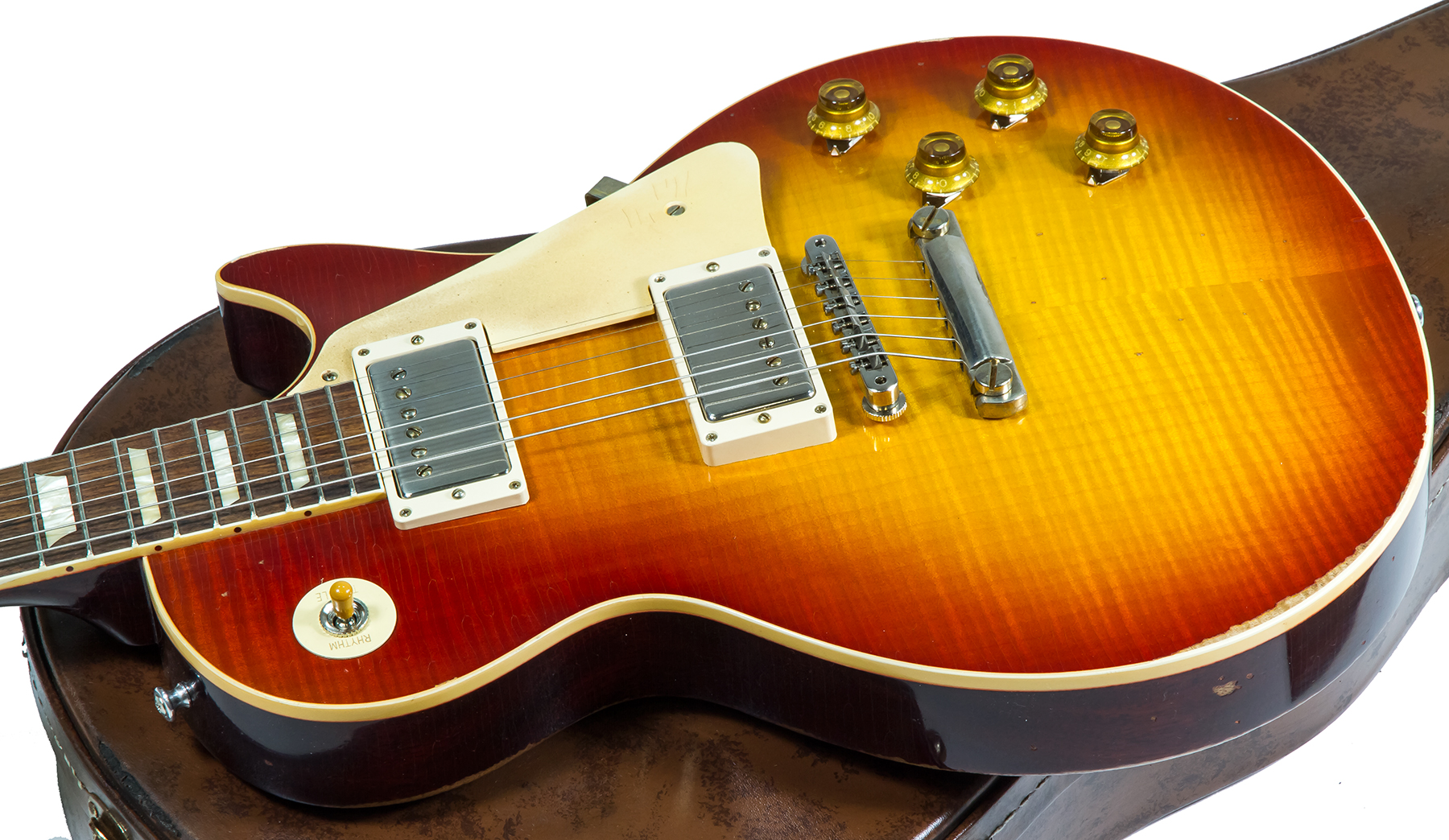 Gibson Custom Shop M2m Les Paul Standard 1958 Reissue 2019 2h Ht Rw #89849 - Heavy Aged First Burst - Single cut electric guitar - Variation 2