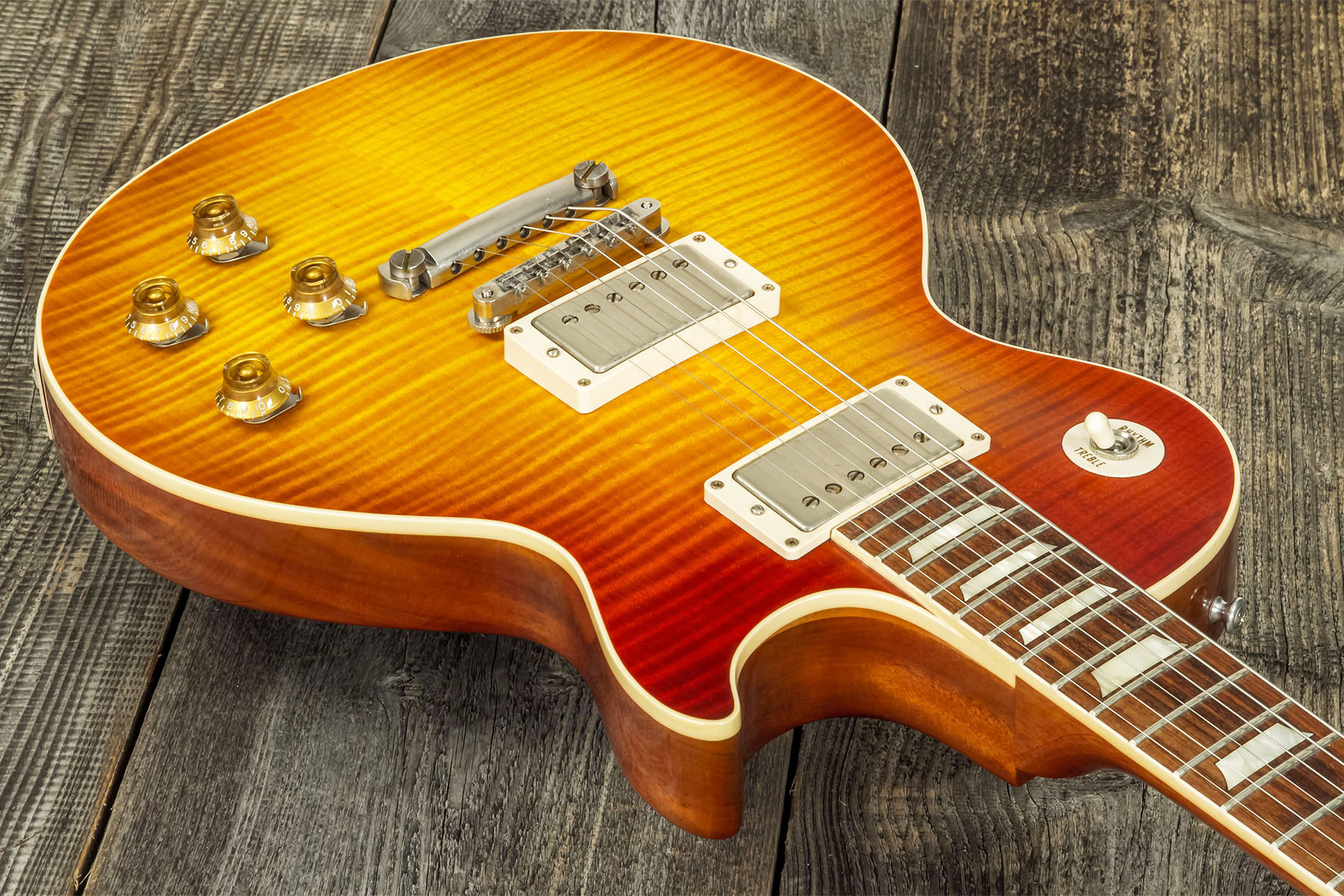 Gibson Custom Shop M2m Les Paul Standard 1959 2h Ht Rw #93133 - Vos Amber Burst - Single cut electric guitar - Variation 2