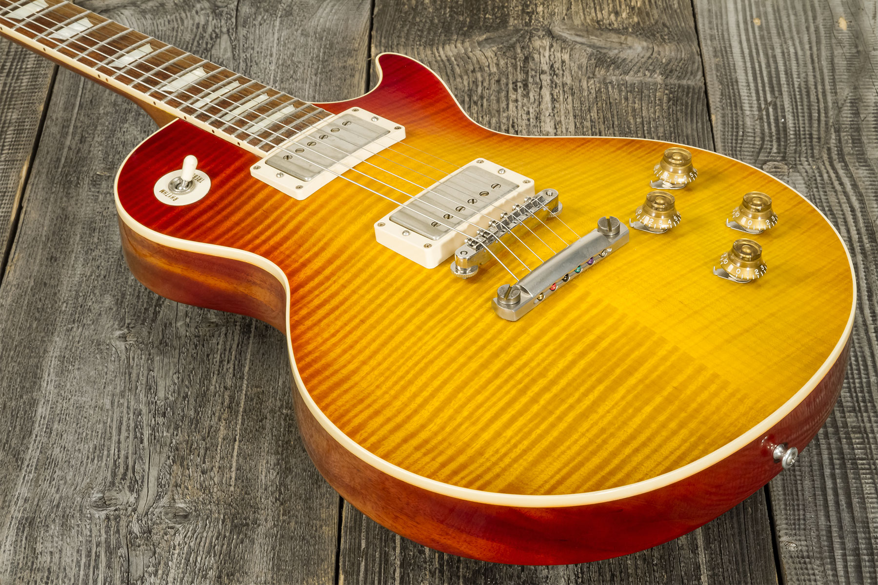 Gibson Custom Shop M2m Les Paul Standard 1959 2h Ht Rw #93133 - Vos Amber Burst - Single cut electric guitar - Variation 3