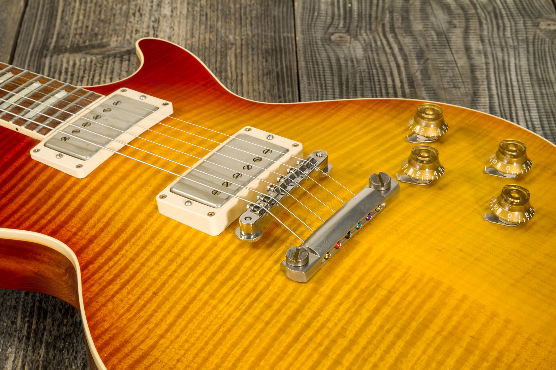 Gibson Custom Shop M2m Les Paul Standard 1959 2h Ht Rw #93133 - Vos Amber Burst - Single cut electric guitar - Variation 5