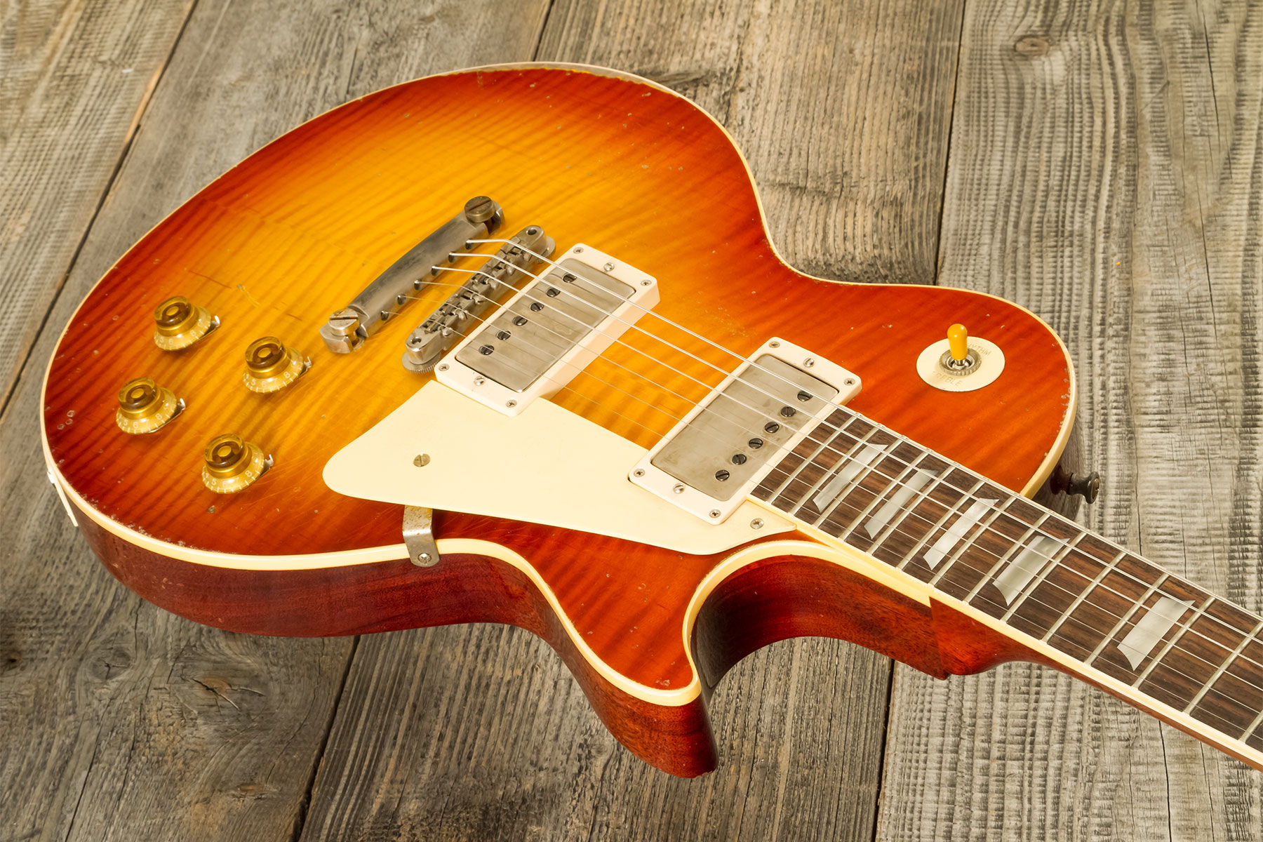 Gibson Custom Shop M2m Les Paul Standard 1959 2h Ht Rw #942136 - Murphy Lab Heavy Aged Sunrise Tea Burst - Single cut electric guitar - Variation 2