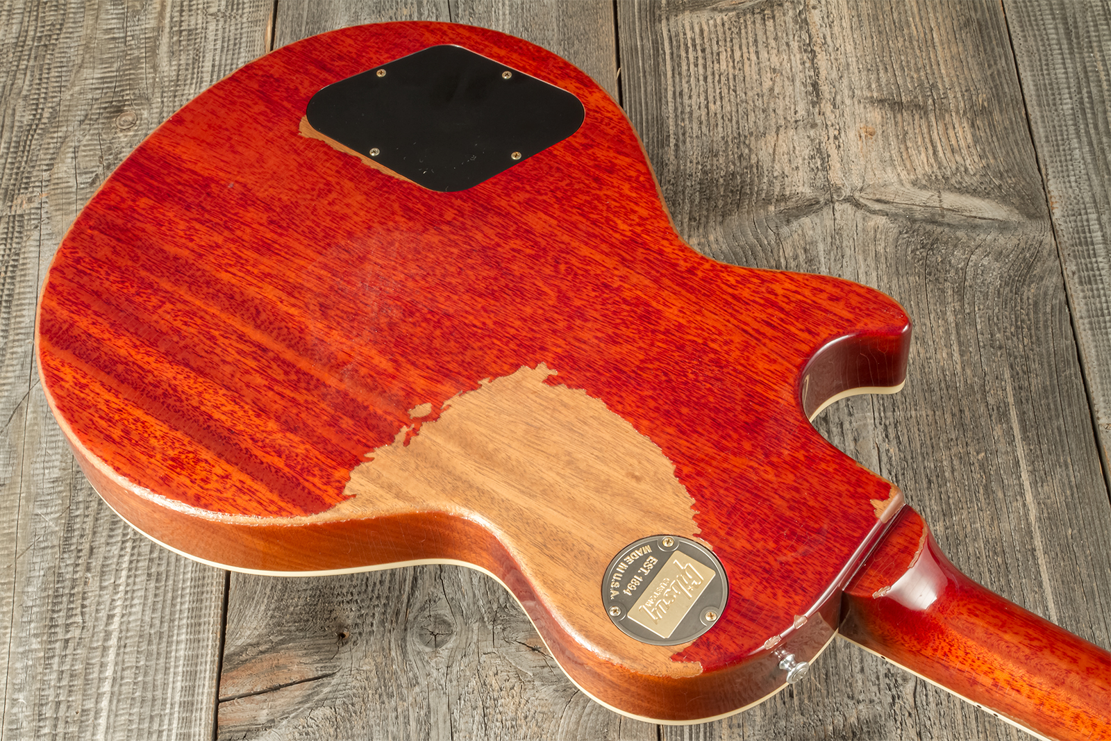 Gibson Custom Shop M2m Les Paul Standard 1959 2h Ht Rw #r961618 - Aged Sunrise Teaburst - Single cut electric guitar - Variation 12
