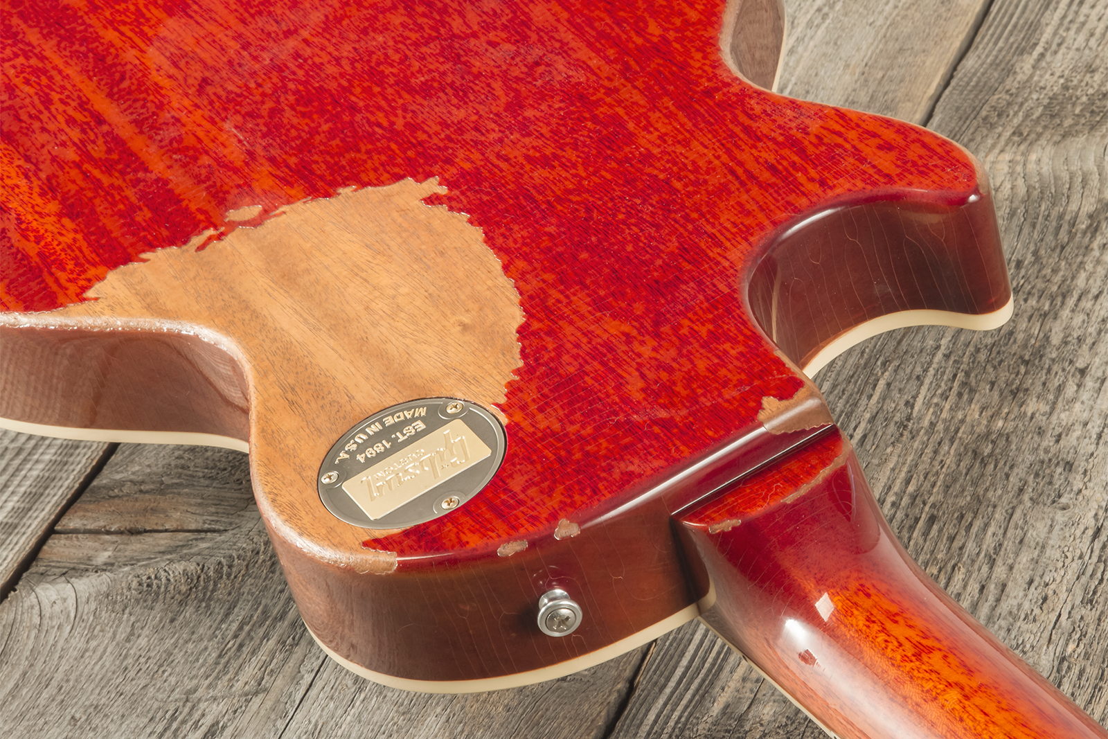 Gibson Custom Shop M2m Les Paul Standard 1959 2h Ht Rw #r961618 - Aged Sunrise Teaburst - Single cut electric guitar - Variation 14