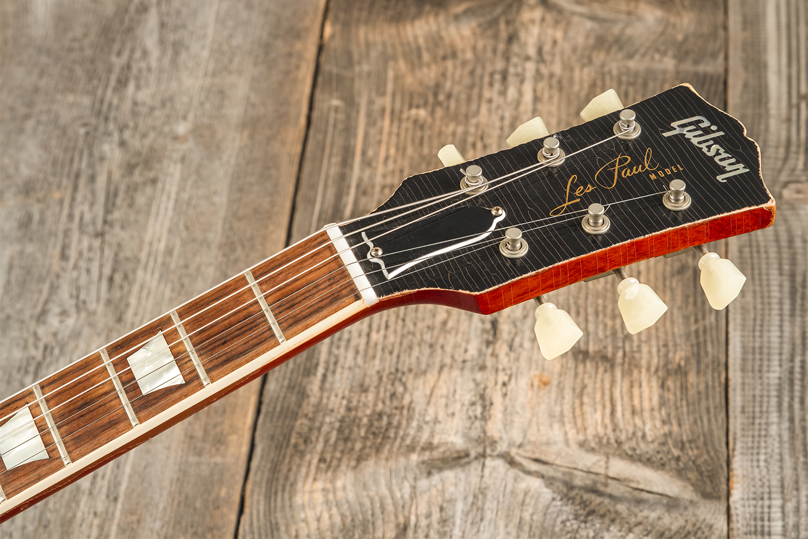Gibson Custom Shop M2m Les Paul Standard 1959 2h Ht Rw #r961618 - Aged Sunrise Teaburst - Single cut electric guitar - Variation 16
