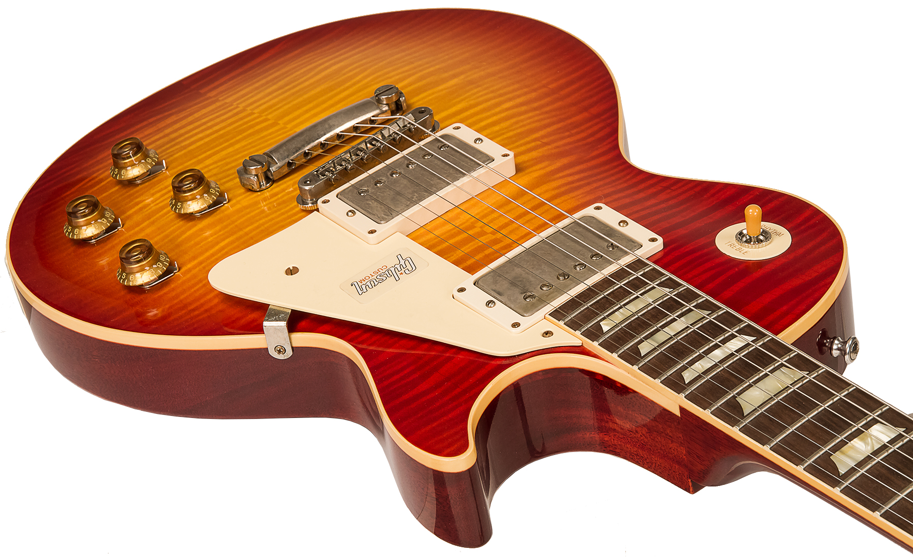 Gibson Custom Shop M2m Les Paul Standard 1959 60th Anniversary 2h Ht Rw #991818 - Vos Sunrise Teaburst - Single cut electric guitar - Variation 3