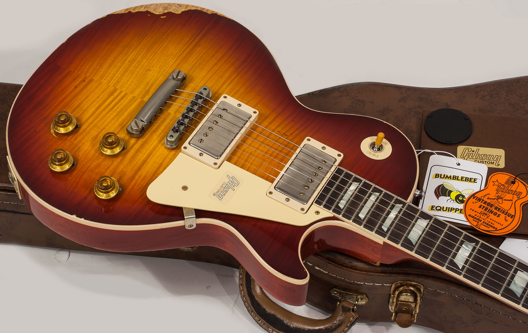 Gibson Custom Shop M2m Les Paul Standard 1959 2h Ht Rw #982206 - Heavy Aged Vintage Cherry Burst - Single cut electric guitar - Variation 2