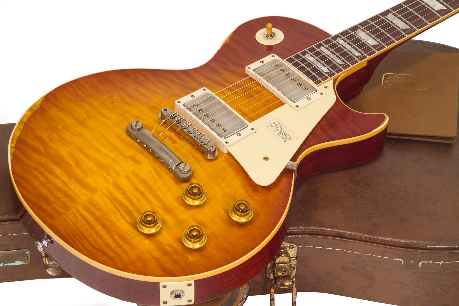 Gibson Custom Shop M2m Les Paul Standard 1959 2h Ht Rw #983303 - Ultra Aged New Orange Sunset Fade - Single cut electric guitar - Variation 1
