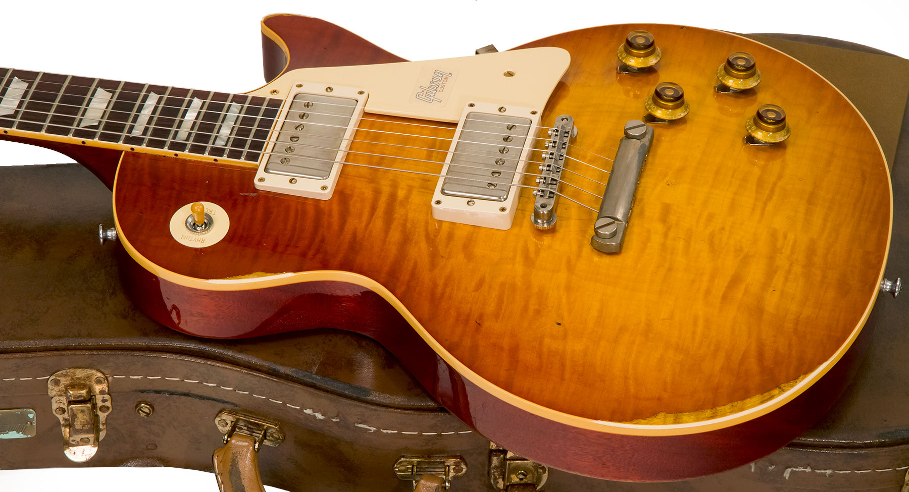 Gibson Custom Shop M2m Les Paul Standard 1959 2h Ht Rw #983303 - Ultra Aged New Orange Sunset Fade - Single cut electric guitar - Variation 2