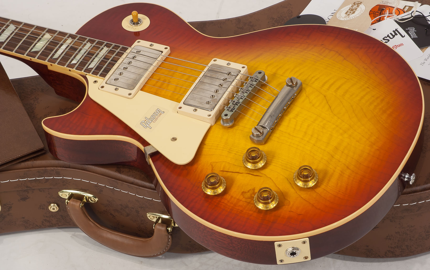 Gibson Custom Shop M2m Les Paul Standard 1959 Lh Gaucher Ltd 2h Ht Rw #971610 - Vos Washed Cherry - Left-handed electric guitar - Variation 2