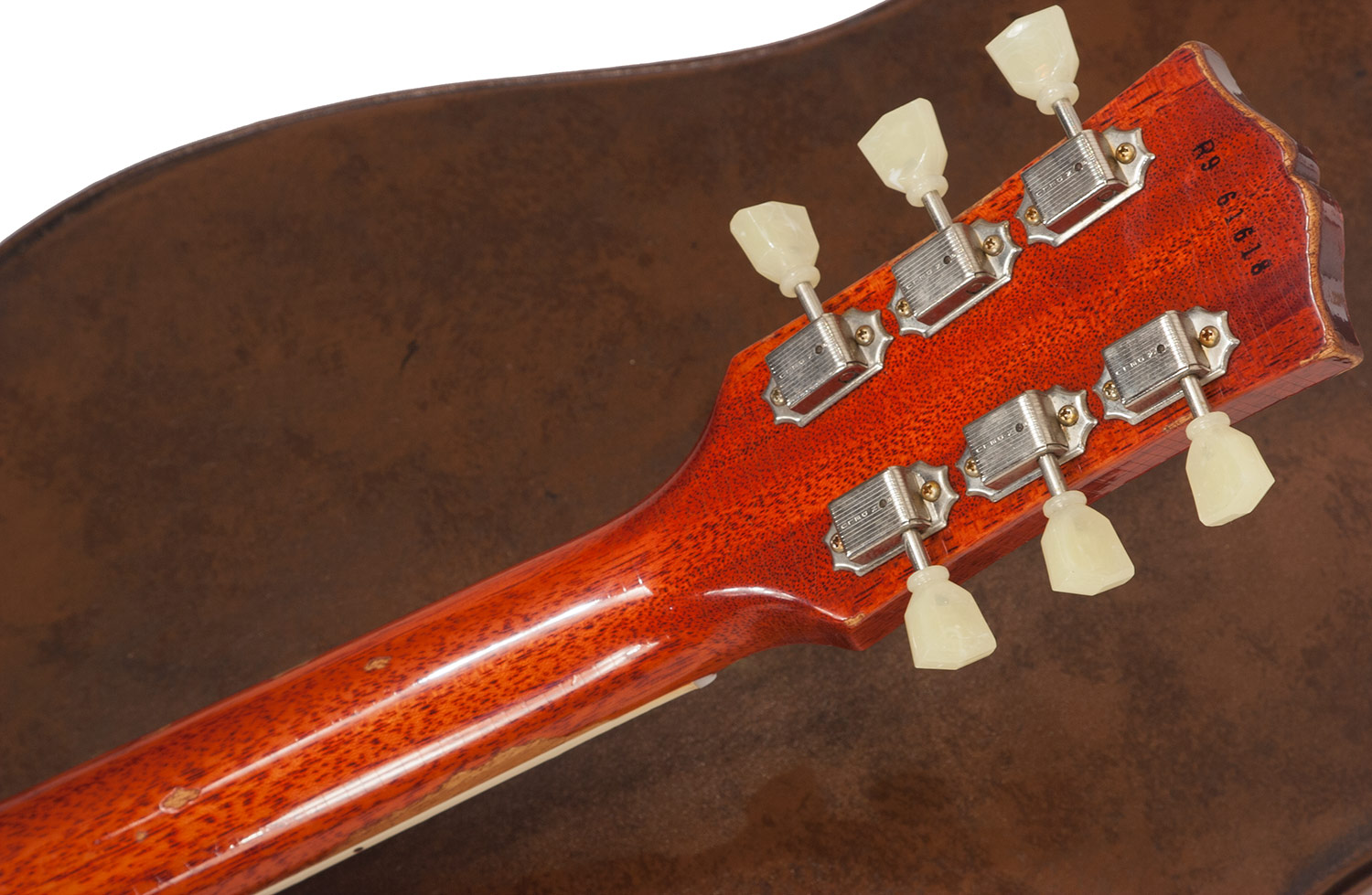 Gibson Custom Shop M2m Les Paul Standard 1959 2h Ht Rw #r961618 - Aged Sunrise Teaburst - Single cut electric guitar - Variation 5