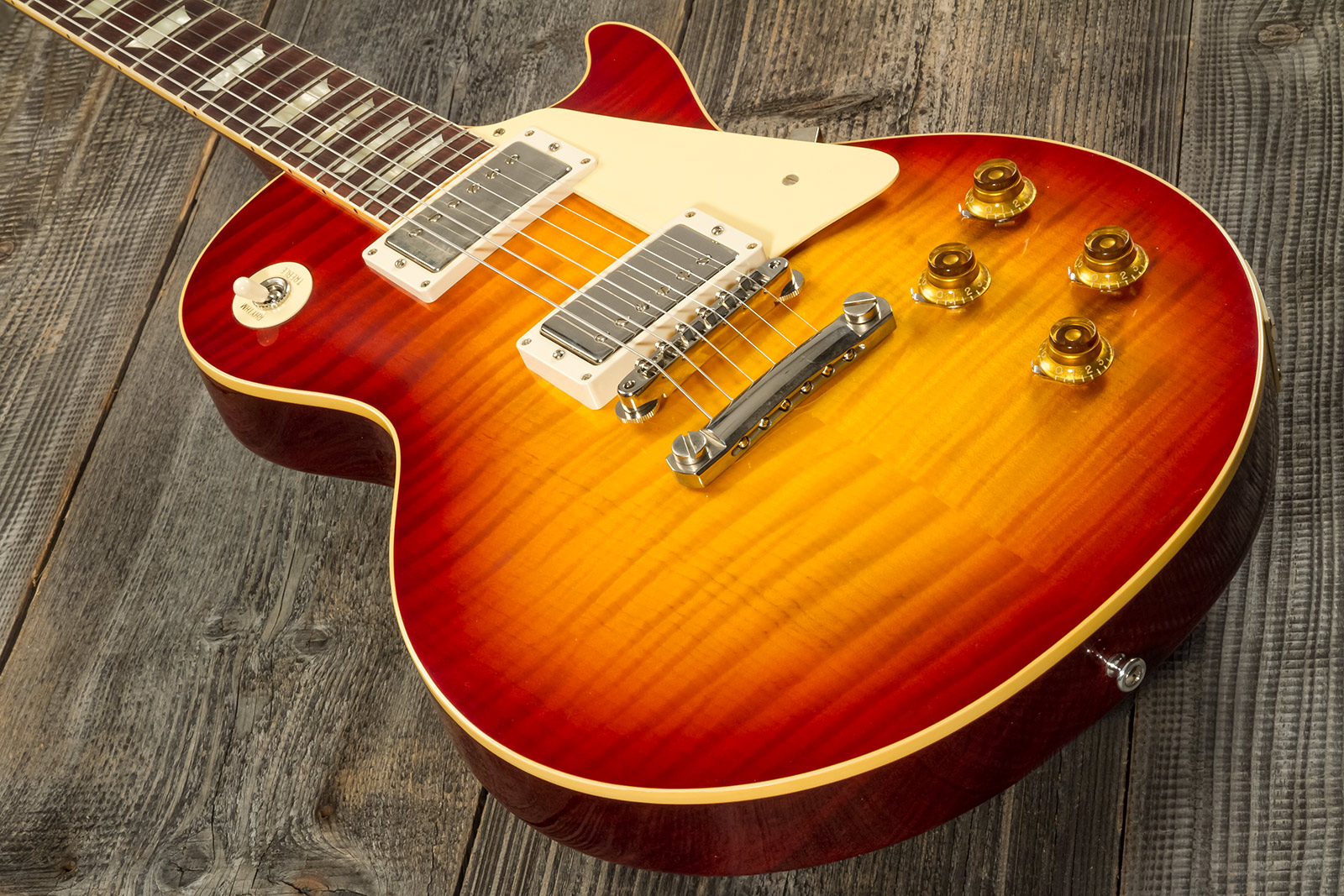 Gibson Custom Shop M2m Les Paul Standard 1959 Reissue 2h Ht Rw #932134 - Murphy Lab Ultra Light Aged Washed Cherry Burst - Single cut electric guitar 