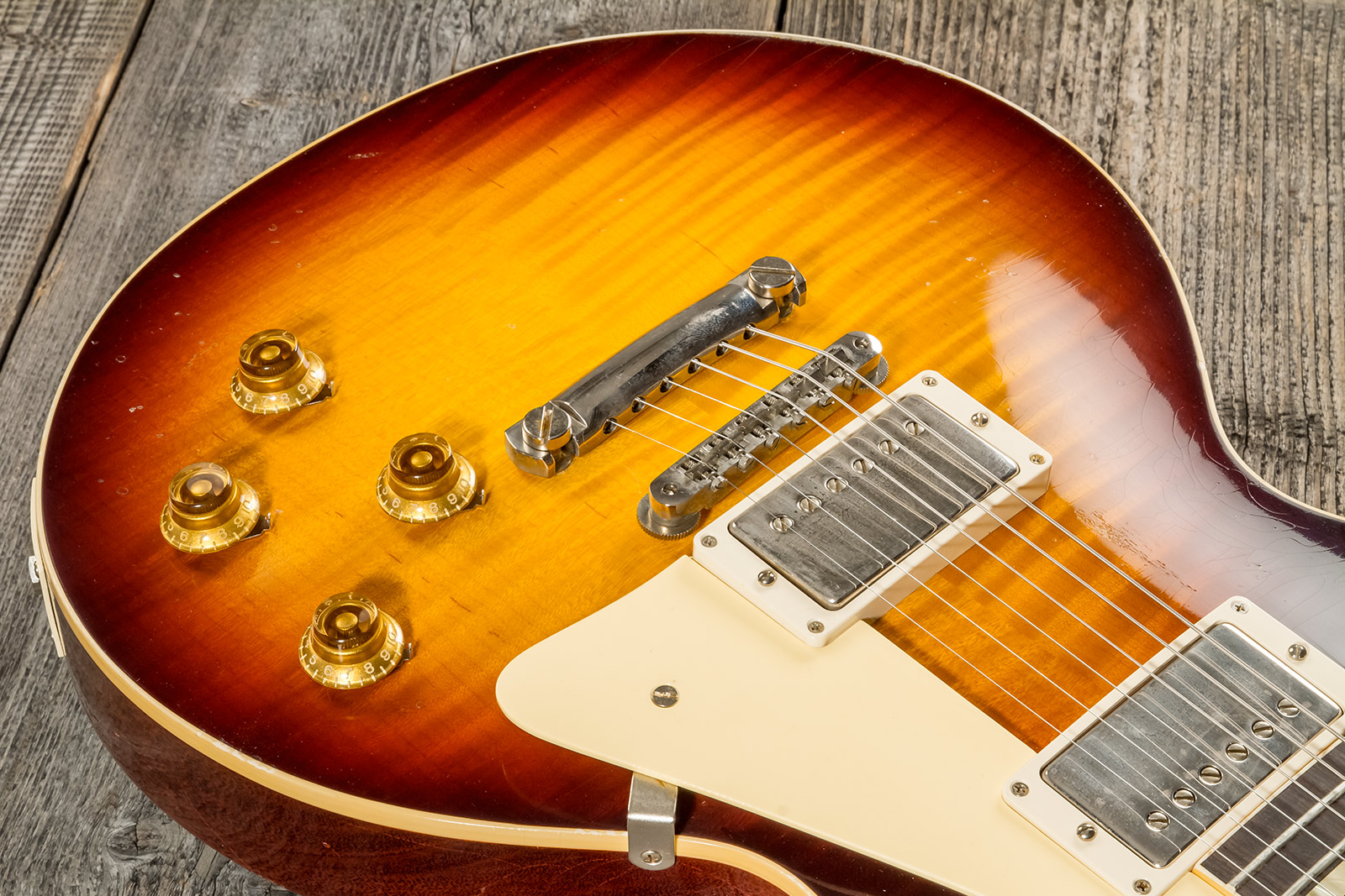 Gibson Custom Shop M2m Les Paul Standard 1959 Reissue 2h Ht Rw #932140 - Murphy Lab Light Aged Bourbon Burst - Single cut electric guitar - Variation 