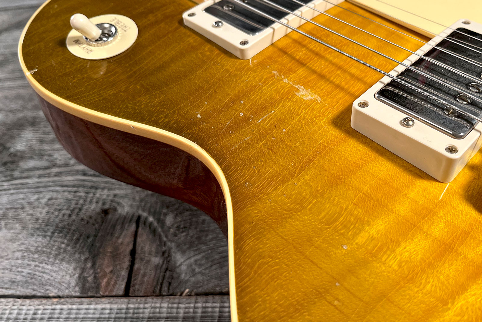 Gibson Custom Shop M2m Les Paul Standard 1959 Reissue 2h Ht Rw #932149 - Murphy Lab Light Aged Green Lemon Burst - Single cut electric guitar - Variat