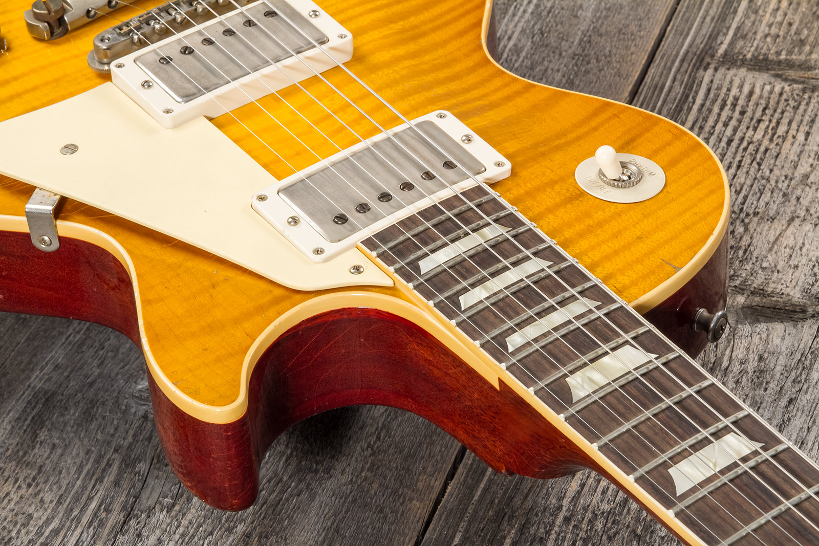 Gibson Custom Shop M2m Les Paul Standard 1959 Reissue 2h Ht Rw #932980 - Murphy Lab Heavy Aged Dirty Lemon Fade - Single cut electric guitar - Variati