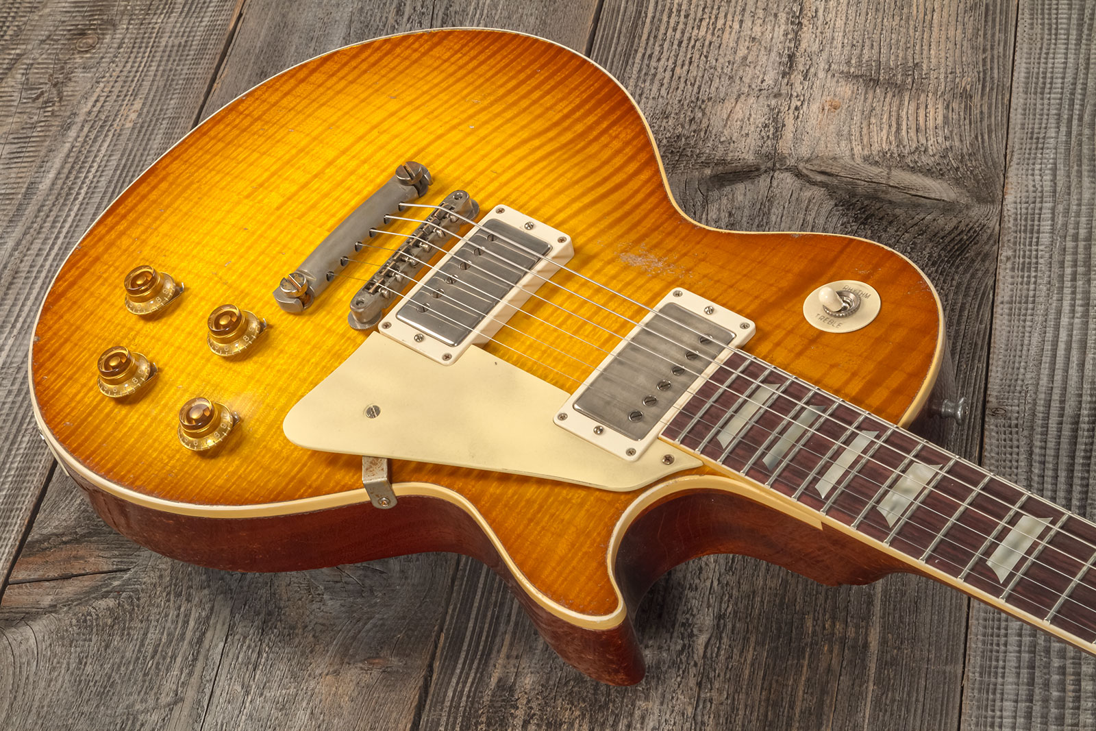 Gibson Custom Shop M2m Les Paul Standard 1959 Reissue 2h Ht Rw #934257 - Murphy Lab Heavy Aged Golden Poppy Burst - Single cut electric guitar - Varia