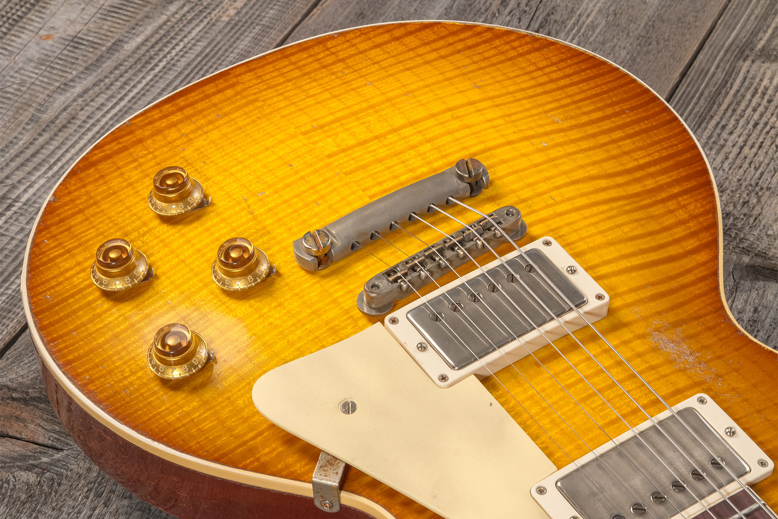 Gibson Custom Shop M2m Les Paul Standard 1959 Reissue 2h Ht Rw #934257 - Murphy Lab Heavy Aged Golden Poppy Burst - Single cut electric guitar - Varia