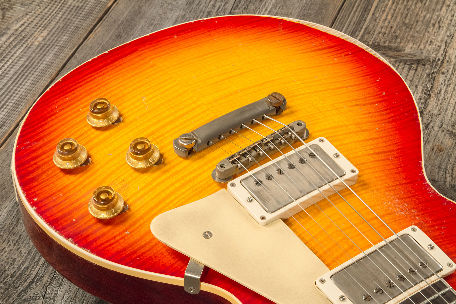 Gibson Custom Shop M2m Les Paul Standard 1959 Reissue 2h Ht Rw #934298 - Murphy Lab Ultra Heavy Aged Washed Cherry Sunburst - Single cut electric guit