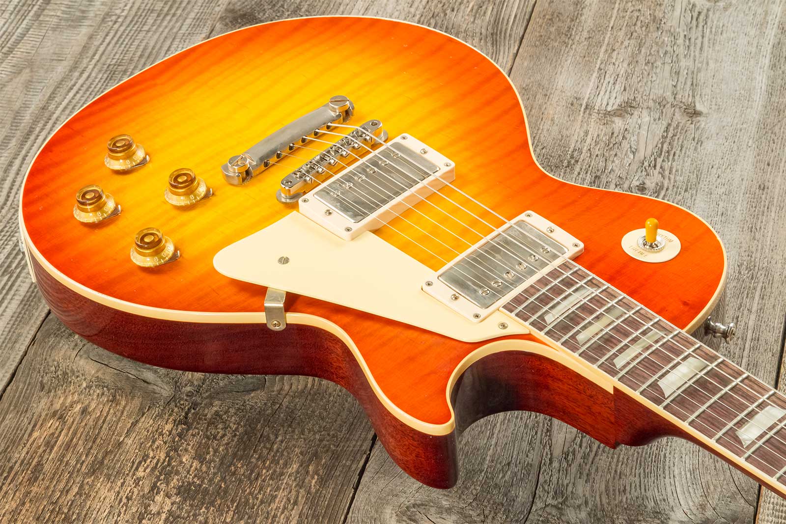 Gibson Custom Shop M2m Les Paul Standard 1959 Reissue 2h Ht Rw #941225 - Murphy Lab Light Aged Sunrise Tea Burst - Single cut electric guitar - Variat