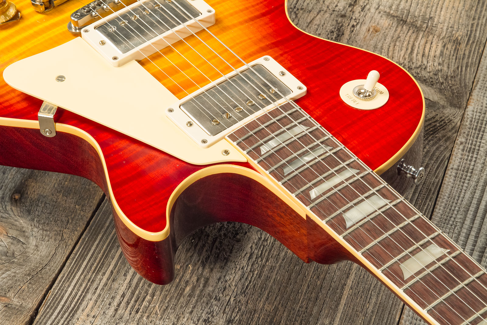 Gibson Custom Shop M2m Les Paul Standard 1959 Reissue 2h Ht Rw #94389 - Murphy Lab Light Aged Washed Cherry Sunburst - Single cut electric guitar - Va
