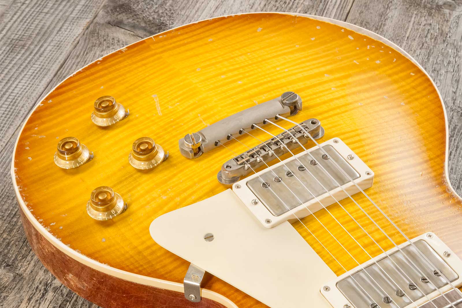 Gibson Custom Shop M2m Les Paul Standard 1959 Reissue 2h Ht Rw #94702 - Murphy Lab Ultra Heavy Aged Golden Poppy Burst - Single cut electric guitar - 
