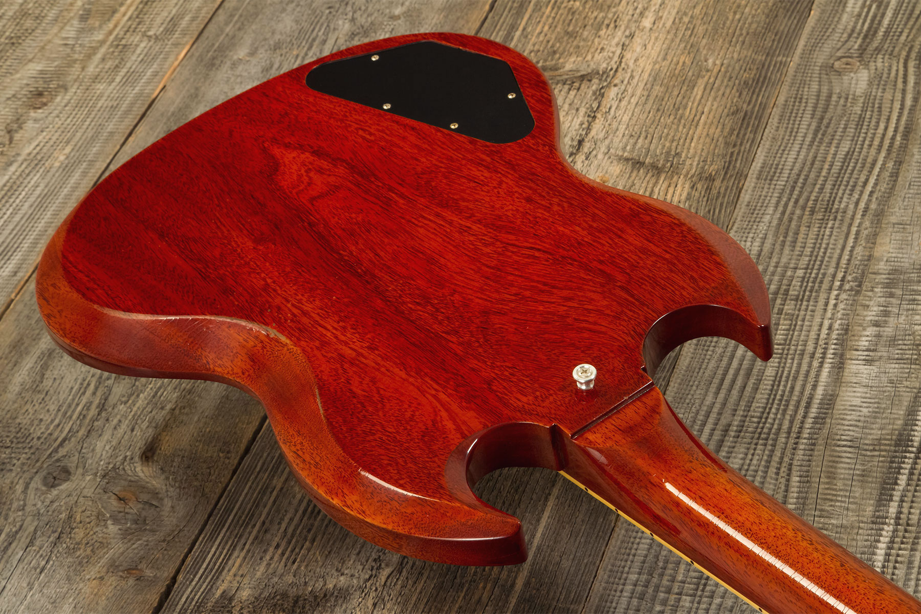 Gibson Custom Shop M2m Sg Standard 1964 Reissue 2h Ht Rw #301584 - Murphy Lab Light Aged Vintage Cherry - Double cut electric guitar - Variation 7